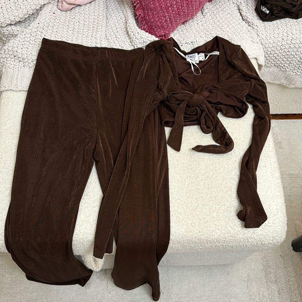 Princess Polly brown matching set